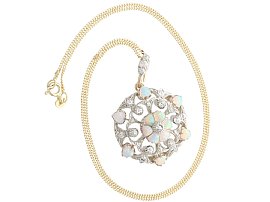 Antique Opal Pendant with Diamonds
