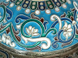 Antique Russian Candlesticks Detail