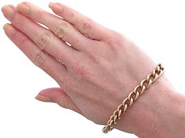Antique Gold Chain Bracelet with Padlock