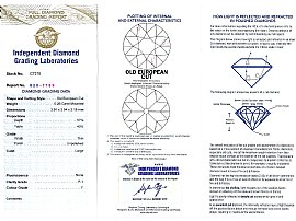 Antique 5 Stone Diamond Ring Platinum Certificate