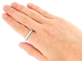 White Gold Diamond Eternity Ring UK Wearing
