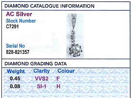 Platinum Diamond Pendant Grading