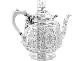 19th Century Silver Teapot Size