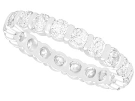 Vintage 1.80ct Diamond and 18ct White Gold Full Eternity Ring