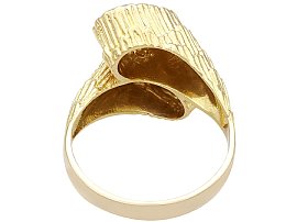 Back of Retro Gold and Diamond Ring for Sale