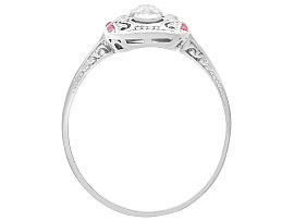 Diamond and Ruby Ring White Gold