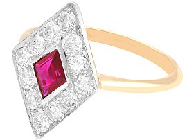 Ruby and Diamond Gold Ring 