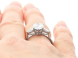 Antique Diamond Ring on the Hand