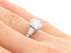 Diamond Engagement Ring Being Worn