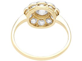 Antique Yellow Gold Diamond Cluster Ring for Sale