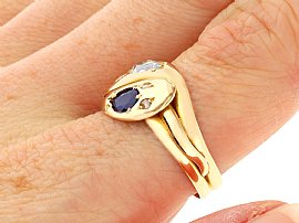 Victorian Gold Ring on the Hand