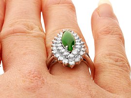 Antique Jade Ring On Hand