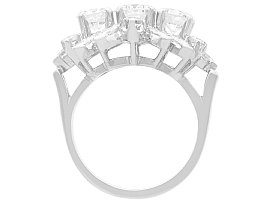 Full View of Diamond Cluster Ring in Platinum
