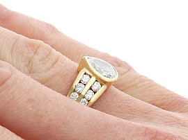 Pear Cut Diamond Ring Yellow Gold