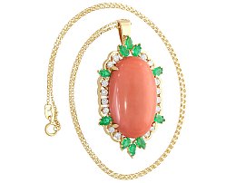 Full View of Antique Coral Pendant