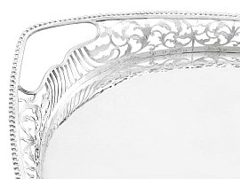Silver Gallery Tray Oval with Handles