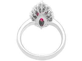 Vintage Marquise Cut Ruby Engagement Ring