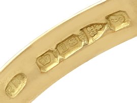 Antique Garnet Ring in Yellow Gold UK Hallmarks