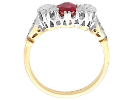 Ruby and Diamond Ring 18ct Yellow Gold