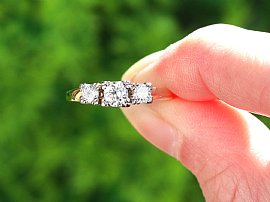 Vintage 0.64 Carat Three Stone Diamond Ring