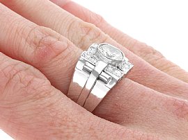 Wearing Chunky Art Deco Diamond Ring