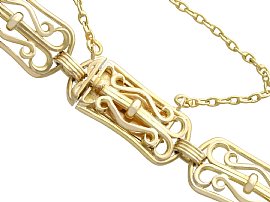 French Art Nouveau Style Bracelet in Gold