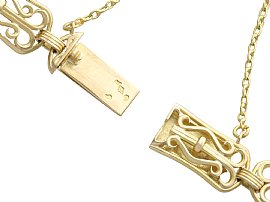 Art Nouveau Style Bracelet in Gold Clasp