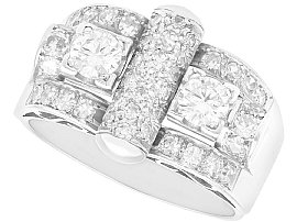 Art Deco 1.01 ct Diamond and Platinum Dress Ring