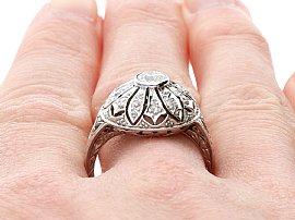 Vintage 1920s Circular Diamond Ring for Sale 