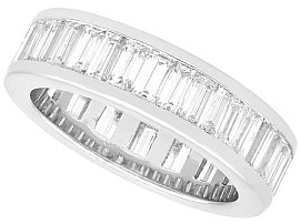 3.50ct Baguette Diamond and 18ct White Gold Full Eternity Ring