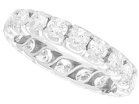 Antique 2.28ct Diamond and 18ct White Gold Full Eternity Ring