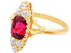 Ladies Gold Garnet Ring for Sale UK Antique