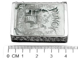 19th Century Silver & Enamel Vesta Case