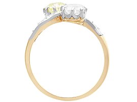 Antique Yellow Diamond Twist Ring in Gold