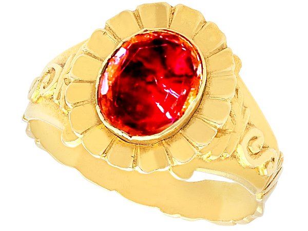 Victorian Garnet Ring in Yellow Gold