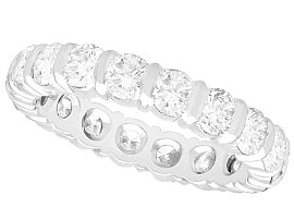 1950s 3.04 ct Diamond Full Eternity Ring in White Gold