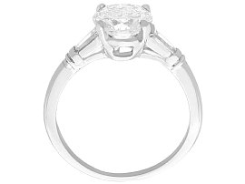 1.55 ct Diamond Solitaire with Baguettes Engagement Ring