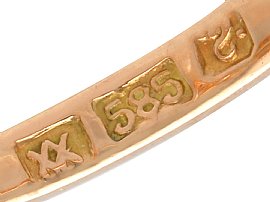 Antique Rose Gold Diamond Ring UK Hallmarks