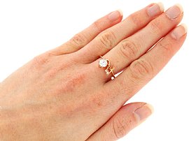 Wearing Antique Rose Gold Diamond Ring UK