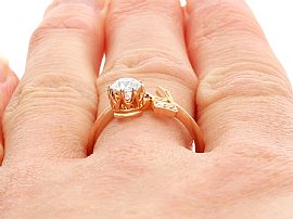 Wearing Antique Rose Gold Diamond Ring UK