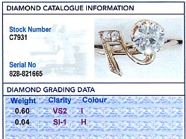 Antique Rose Gold Diamond Ring UK Grading 