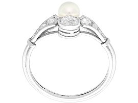 Single Pearl and Diamond Ring for Sale UK