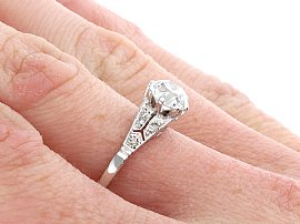 Wearing I Colour Diamond Solitaire Ring UK