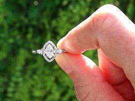 Vintage Marquise Diamond Halo Ring Outside