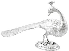 Large Silver Bird Ornaments