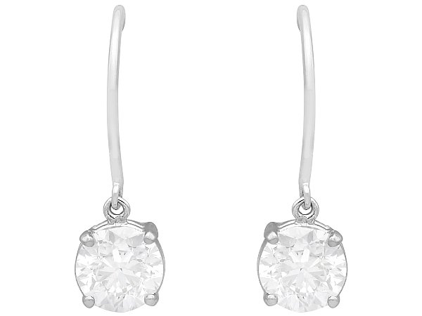 Single Diamond Drop Earrings for Sale 
