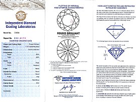 Single Diamond Drop Earrings Certificate