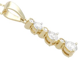6 Stone Diamond Drop Pendant in Gold