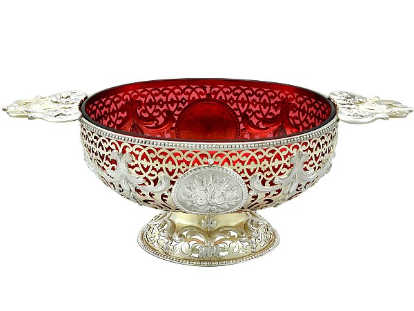 Antique Red Glass Dish