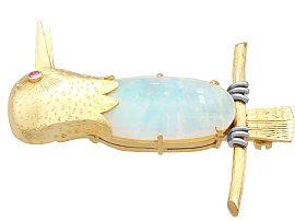 1950s  Vintage Opal Bird Brooch for Sale